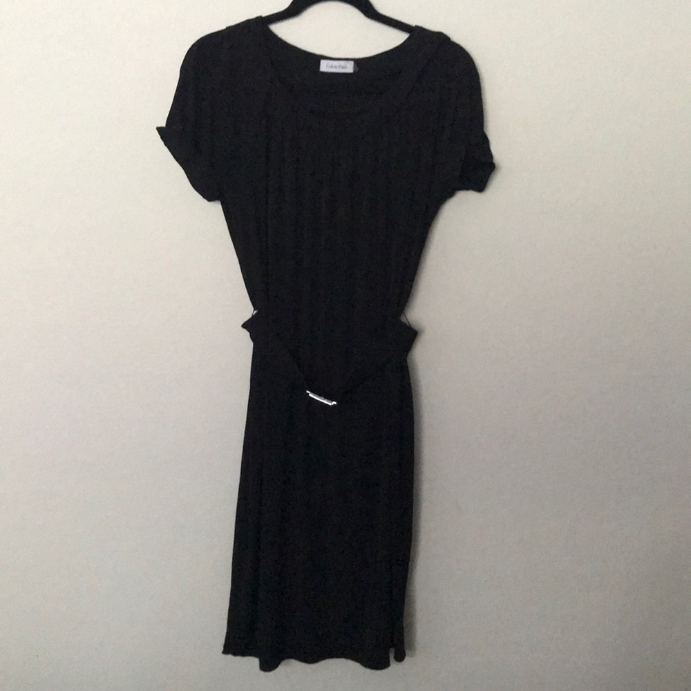 Calvin Klein Black Dress with Belt